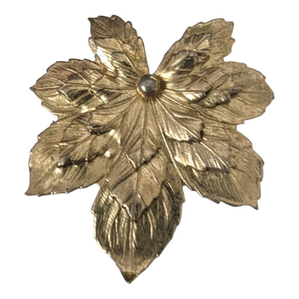 Vintage SARAH COVENTRY Gold Tone "Golden Maple" Leaf Pin Brooch 1960
